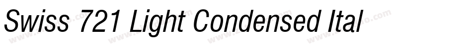 Swiss 721 Light Condensed Italic BT字体转换